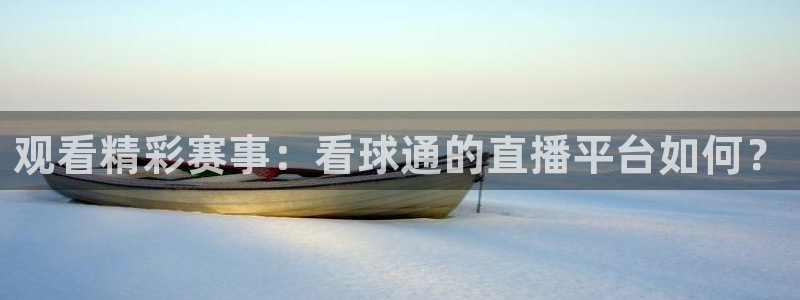 观看精彩赛事：看球通的直播平台如何？